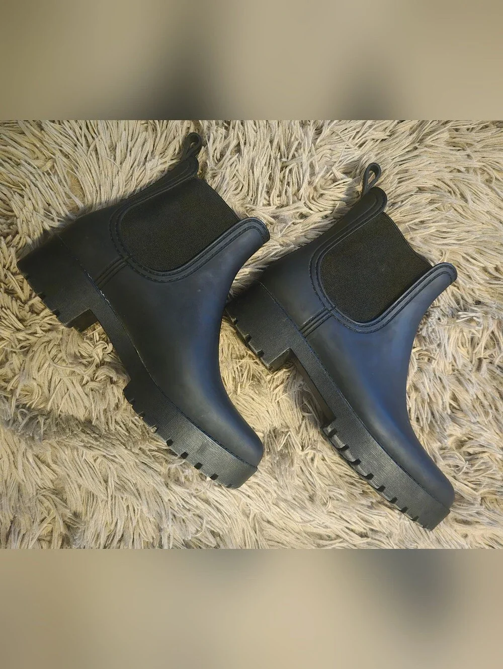 Jeffrey Campbell Black Ankle Rain Boots